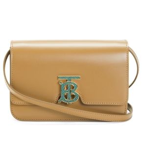 Burberry TB Bag in Brown, Size Small
